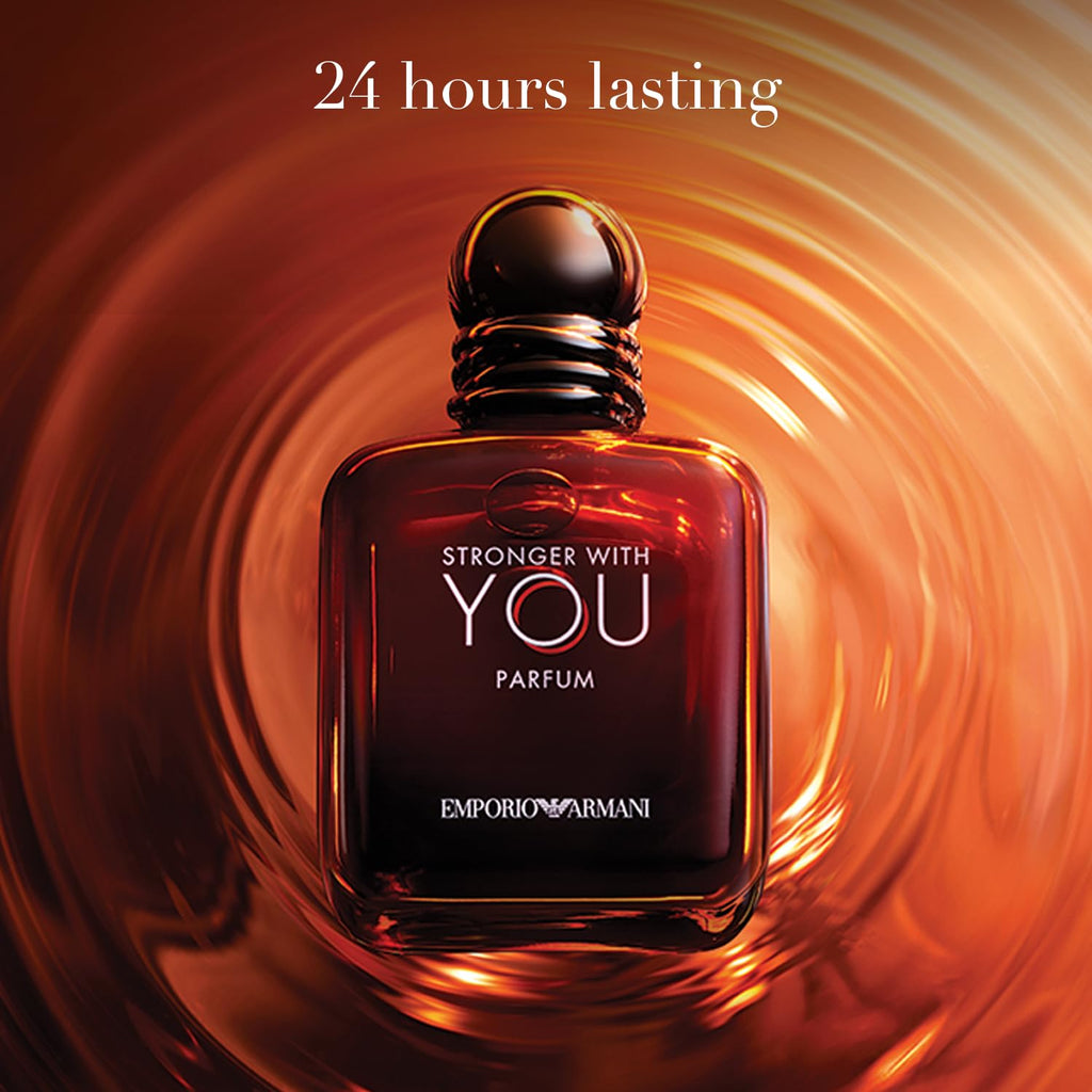 Stronger With You - Parfum - Cologne for Men, 3.4 Oz- Woody & Ambery Fragrance - Rum, Bergamot, Lavendar, Cedarwood, and Vanilla Notes