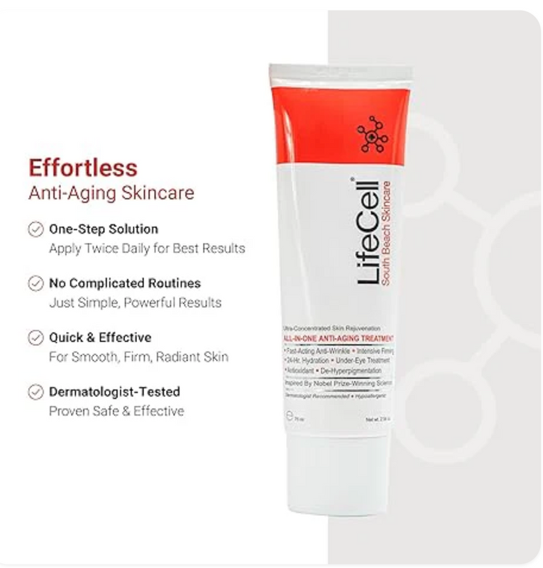 LifeCell - All-in-One Anti-Aging Treatment 2.54 Oz/ 75ml.