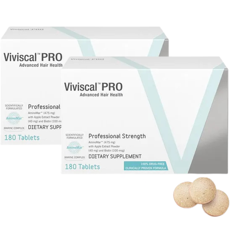 Viviscal Pro Advanced Hair Growth Support Supplement 180 Tablets (Pack of 2)